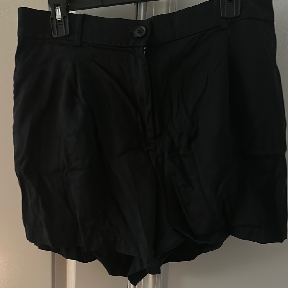 LOFT Black High Waist Shorts Relaxed Fit